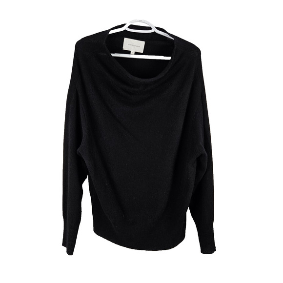 Brochu Walker 100% Cashmere Lori Sweater Size L Black Lightweight Slouch LUX3016 - Picture 1 of 8